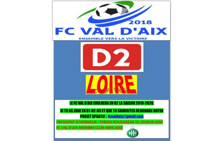 LE FC VAL D'AIX SERA EN D2 !!!